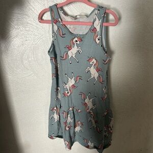 Whimsical Unicorn Kids Tank Top - Gray
